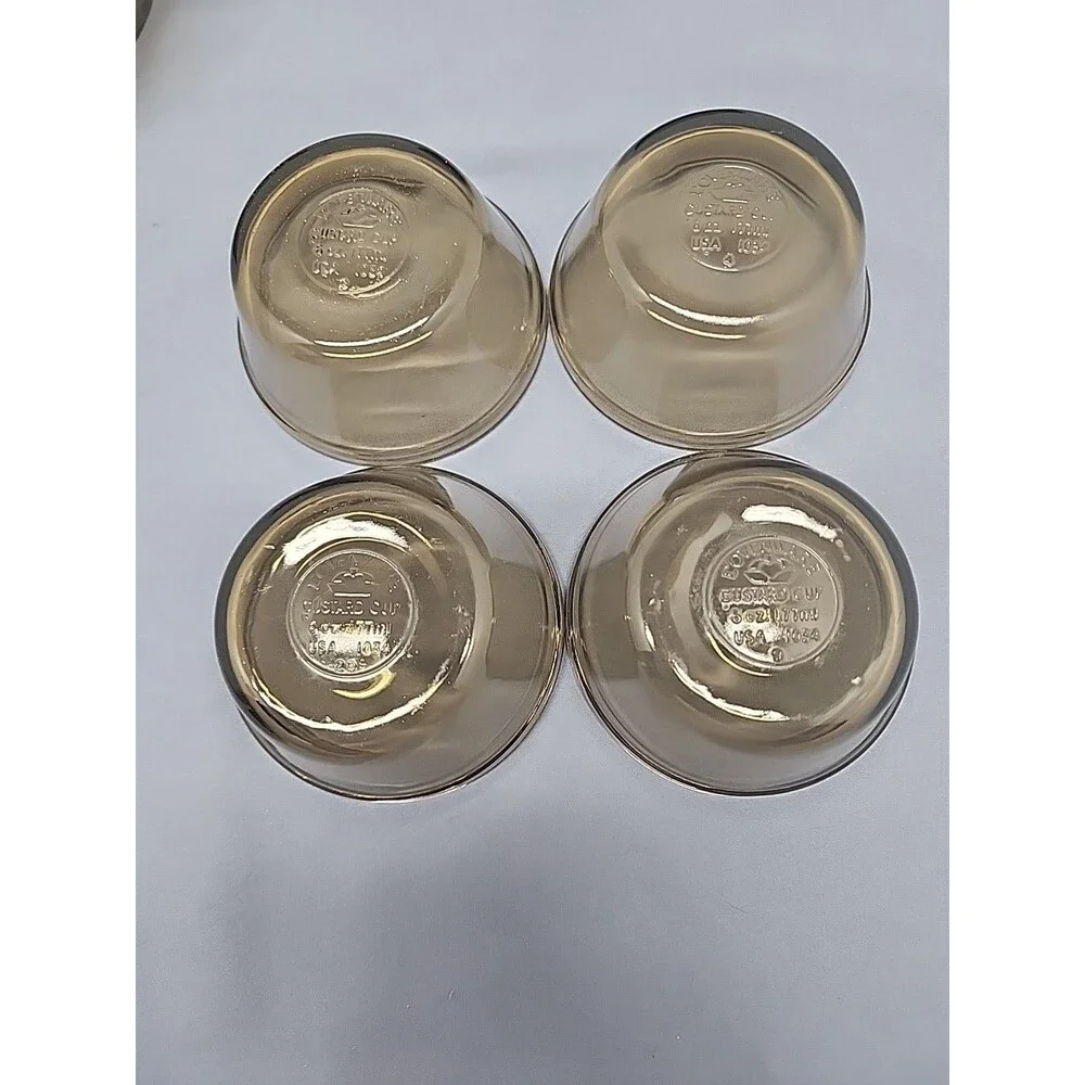 Vintage 1980s Collection Of L'Ovenware Amber Glass Made In The USA Retro Vibe